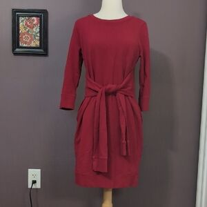 Universal Standard Size 2-4 Red Misa Tie Sweatshirt Dress